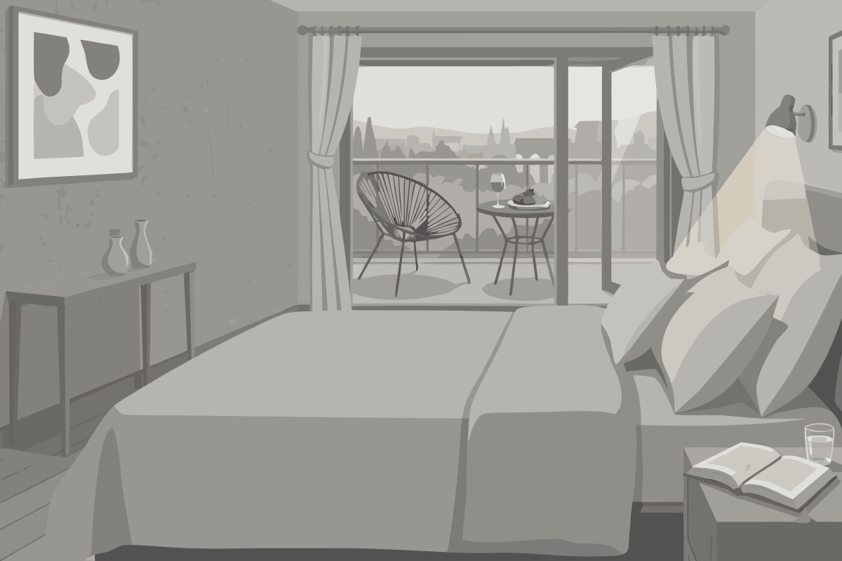 Chambre Lit King-Size Deluxe - Vue sur Ville